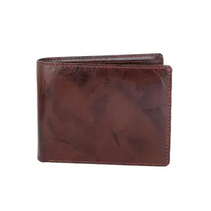 Flingo Leather Wallet for Men with Cash Compartment,Card Holder Slots, Coin Pocket & ID Pocket Brown