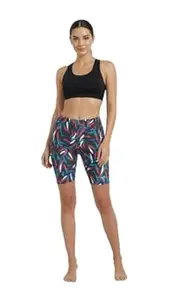 R Real Choice Unisex Cycling Shorts Stretchable Sports Shorts for Men & Women | Quick Dry Printed Lycra Shorts for Gym, Running, Workout & Active Wear