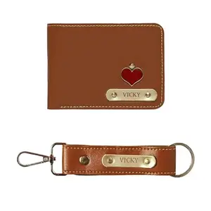 NAVYA ROYAL ART Leather Men's Wallet and Keychain Combo Pack for Gift/Combo Set - Tan 4
