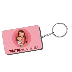 Family Shoping Mothers Day Gifts Mom You are So Loved Keychain Keyring for Car Home Office Keys