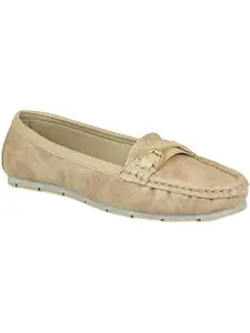 Inc.5 Women's 1086BEIGE Beige Loafer (1086)