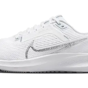 Nike W AIR Zoom Pegasus 40-White/Metallic Silver-Pure PLATINUM-DV3854-101-7UK