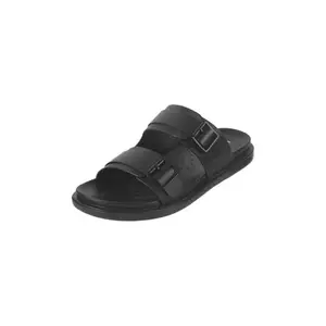 Mochi Men's BLACK Slide Sandals with Buckles UK/7 EU/41 (16-938)