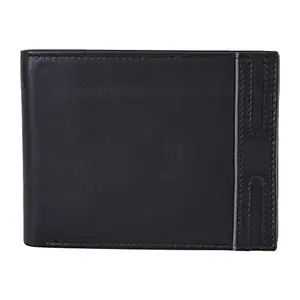 Leatherman Fashion LMN Genuine Leather Men's Black Wallet (8 Card_Slots)