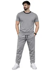 Mack Jonney Men's Polyester Lycra Tracksuit | Lightweight Sports & Gym Wear | Comfortable Running & Training Track Suit for Men-MJ-184