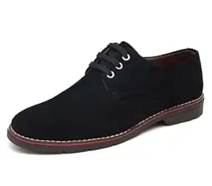 ARAMISH Men's Suede Leather Derby Lace Up Formal Shoes