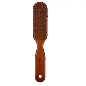 Miss Claire Professional Hair Detangling Wood Anti Static Flat Hair Brush with Ball Tip Bristles Wooden Handle for Men & Women(V18227C)