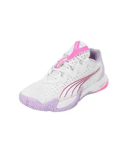 Puma Womens NOVA Elite WN's Silver Mist-White-Vivid Violet Padel-Tennis Shoe - 3 UK (10778501)