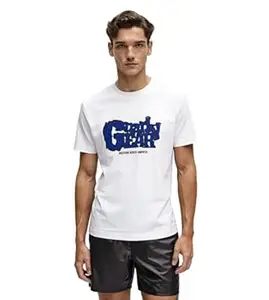 RINO7 Men's Premium Cotton Graphic Printed T Shirt|240 GSM|Regular Fit Round Neck Heavyweight Streetwear Tee|Stylish & Luxury Fit Summer Fashion Tshirt for Men Gym Workout Street Style(Gnarly Gear)