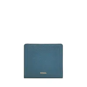 Fossil Womens Leather Logan Blue Wallet SL7829106