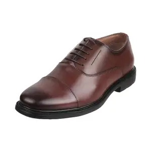 Metro Men Tan Formal Leather Flat Shoes UK/5 Eu/39 (14-238)