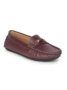 Liberty Women Gi-Sml-02 Maroon Casual Ballet Flats-4 UK(37 EU)