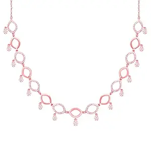 GIVA 925 Silver Rose Gold Duchess Necklace | Gifts for Girlfriend,Pendant to Gift Women & Girls | With Certificate of Authenticity and 925 Stamp | 6 Months Warranty*