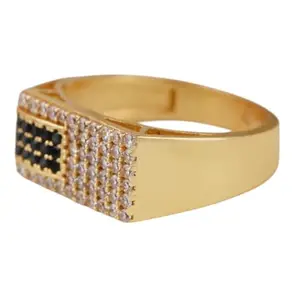 CHAMUNDA NOVELTY Golden Stainless Steel Artificial Ring for Men Stylish & Durable Fashion Jewelry,Trendy Casual & Accessory(CN-Ring-029-22)