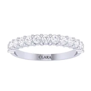 Clara 0.925 Contemporary Sterling Silver Ring for Women (Silver)