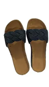 ZS Fashion Women’s Handmade Slip-On Flats | Comfortable Casual Sandals with Braided Strap | Everyday Indoor & Outdoor Footwear (UK Footwear Size System, Adult, Women, Numeric, Medium, 12)