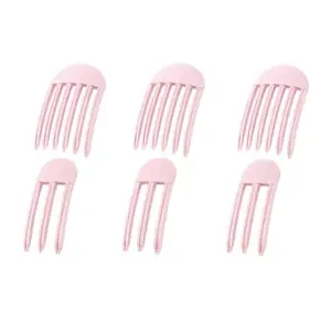 MAYCREATE 6PCS Hair Volumizer Volume Clips for Women Men Volumizing Puff Womens Instant Comb Fluffy Bangs No-Trace Root Lifting Clip Pink