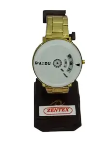 ZENTEX - Analogue - Mens Wrist Watches - Golden White & Female Wrist Watches Gold Black Color (Pack of 2)