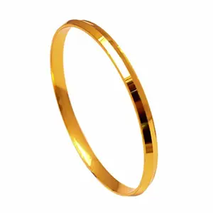 Jewar Mandi gents mens Punjabi Kada Brass & Copper Golden Color Gold Plated Daily Use Simple Look Jewelry for Men & Boys