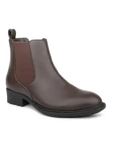 Inc.5 Women Brown Mid-Top Chelsea Boots