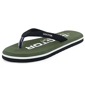 DOCTOR EXTRA SOFT House Slipper for Men€™s Stylish Care Orthopaedic Diabetic Super Fit Comfort Dr Daily Use Flip-flops for Gents and Boys OR-D-23-Olive-5 UK