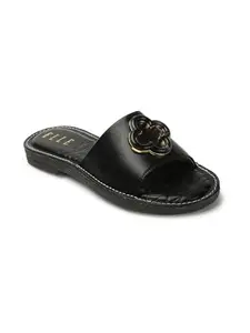 ELLE Women Sandal,Black,UK-4