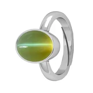 DAURAYA GEMS 6.25 Ratti 5.47 Carat A+ Quality Cat's Eye Lehsunia Gemstone Ring for Women's and Men's (A07)