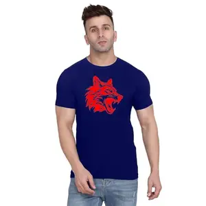 Men's Round Neck T-Shirt | Comfortable & Stylish Men's T-Shirt Idea for Gym, Sports, Casual Outings, or Lounge Wear - X-Large Navy