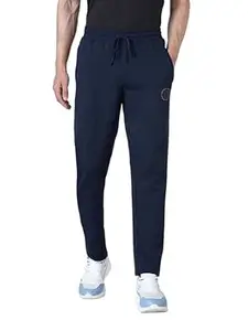 TECHNOSPORT Men Cricket Fan Slim Fit Trackpants Polyester Mid Rise Drawstring Track Pant for Men IPL Match Day Gym Workout Joggers Casual Stretch Sports Training