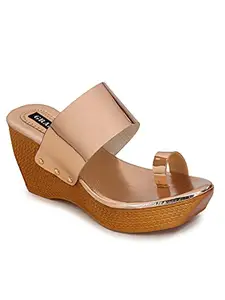 EXERTION Women Peach Heels (FF-D-1120-Peach-41)