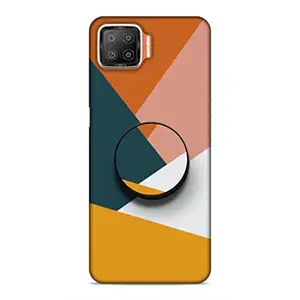 Screaming Ranngers Designer Printed Hard Matt Finish Mobile Case Back Cover with Mobile Holder for Oppo F17 (Pattern/Multicolour/Simple Designs)
