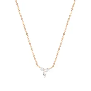 MINUTIAE Womens Rose Gold-Plated Stones-Studded Pendant Necklace With Chain MNT0408_RG