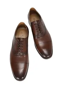 Louis Philippe Men Brown Oxford Shoes
