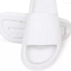 Men Slip-On Slippers (White, UK Footwear Size System, Adult, Men, Numeric, Medium, 5.5)