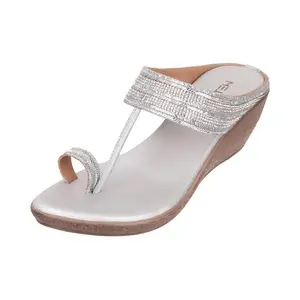 Metro Women Silver Fashion & Comfort Sandal UK/5 EU/38 (35-354)