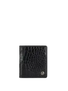 Da Milano Genuine Leather Black Card Case with Multicard Slot (0362)