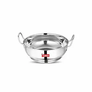 Camro Kadhai Induction Bottom | Very Small 2-3 Person cookware kadhai | 11 NO 1.2 litres Stainless Steel Induction Bottom | Gas Stove Compatible | Dishwasher Safe | 15+Years of Innovation and Quality price in India.