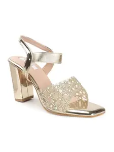 ELLE Women Sandal,Gold,UK-3