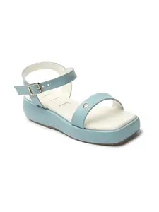 ELLE Women Sandal,Sky Blue,UK-7