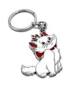 Excite Store Cute Kitty Cat Key Chain Ring | Kitten Keyring Cat Lovers Gift for Girls Women Car Purse Handbags (Red)