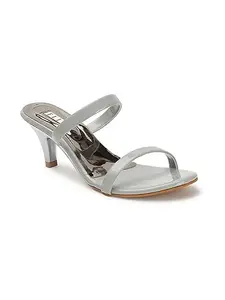 ELLE Decoration ELLE Women's EL-AR-W-113 Fashionable and Stylish Sandal for Casual Use I Party I Wedding Wear Grey Slide 6 Kids UK