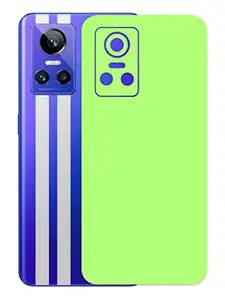 AtOdds - Realme GT Neo 3 Mobile Back Skin Rear Screen Guard Protector Film Wrap with Camera Protector (Coverage - Only for Back & Camera) (Dark Glow)