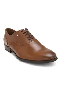 Louis Philippe Men Brown Leather Oxford Shoes