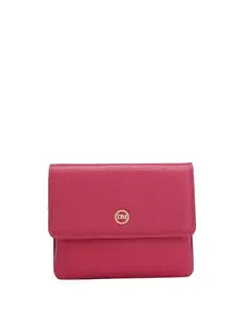 Da Milano Genuine Leather Pink Card Case with Multicard Slot (10123)