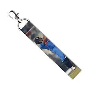 ISEE 360® Cricketer Dhoni Lanyard Tag with Swivel Lobster for Gift Luggage Bags Backpack Laptop Bags L X H 5 X 0.8 INCH