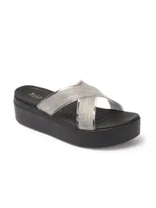 ELLE Women Sandal,Grey,UK-4