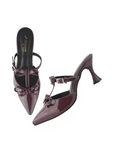 SilverArrow Women's Lubka Bow Design |Fusion Wears|Stiletto Heel Sandals, Green, 5 UK