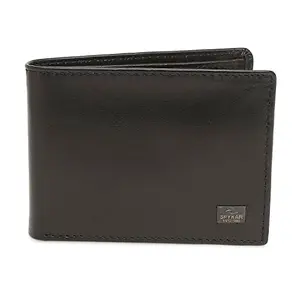 Spykar Black Leather Bi-Fold Wallet