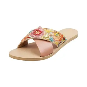 Metro Women Pink Synthetic Slippers,EU/39 UK/5 (41-4173)