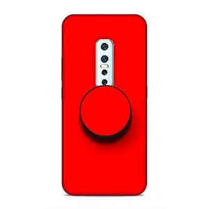 Screaming Ranngers Designer Printed Hard Plastic Matt Finish Mobile Case Back Cover with Mobile Holder for Vivo V17 Pro (Red/Pattern/Colour)